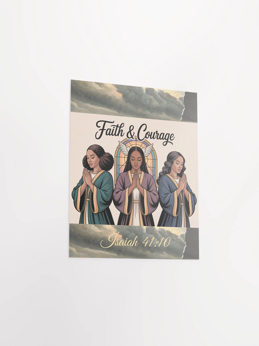 Faith and Courage Isaiah 41:10 Christian Faith Poster product image (3)