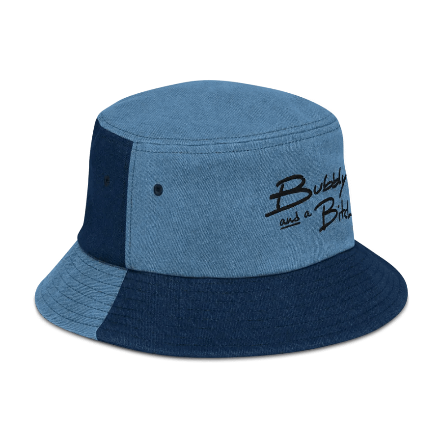 Bubbly and a B*tch (black) embroidered denim bucket hat product image (10)