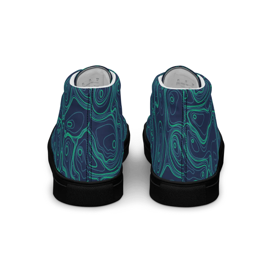 Topographic Green Swirl Men's High Tops product image (4)