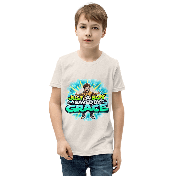 Just A Boy Saved By Grace Youth T-Shirt product image (1)