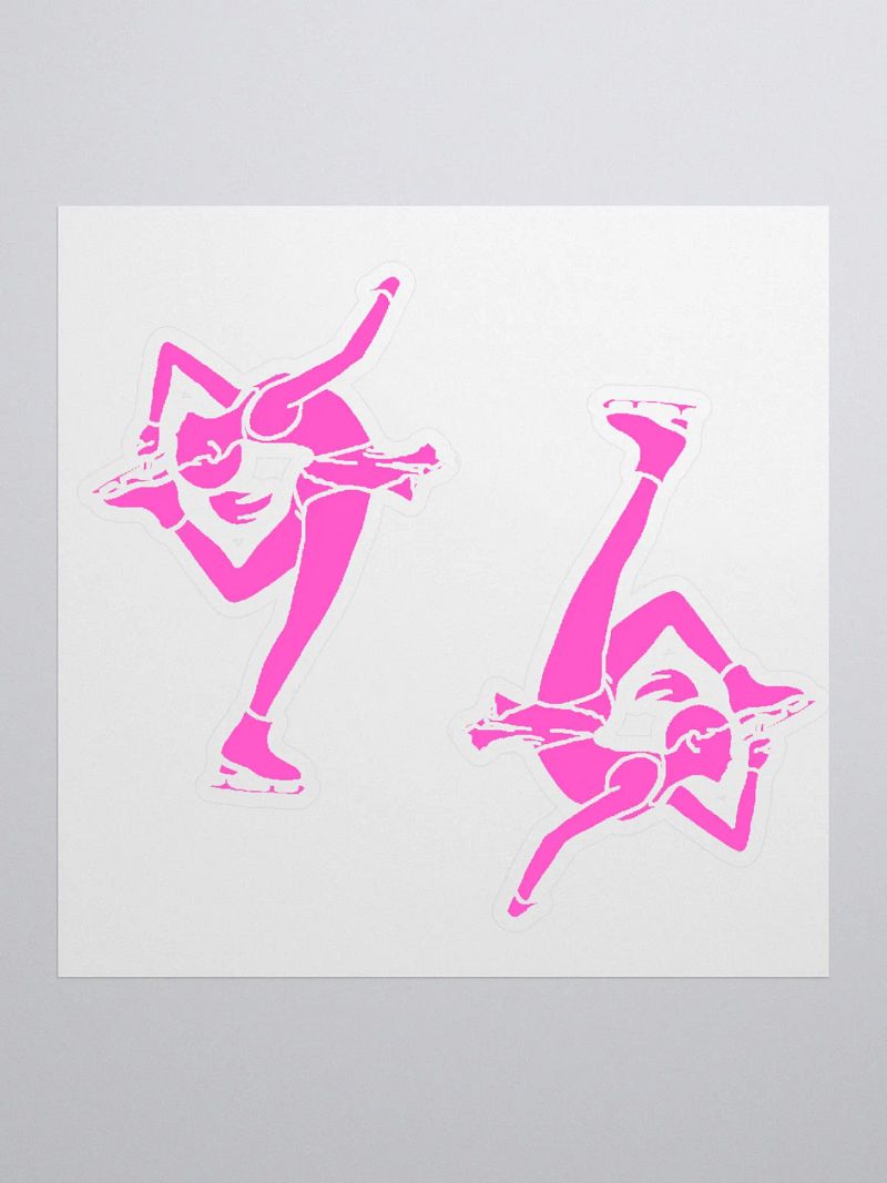 Ice Skater Sticker Set pink