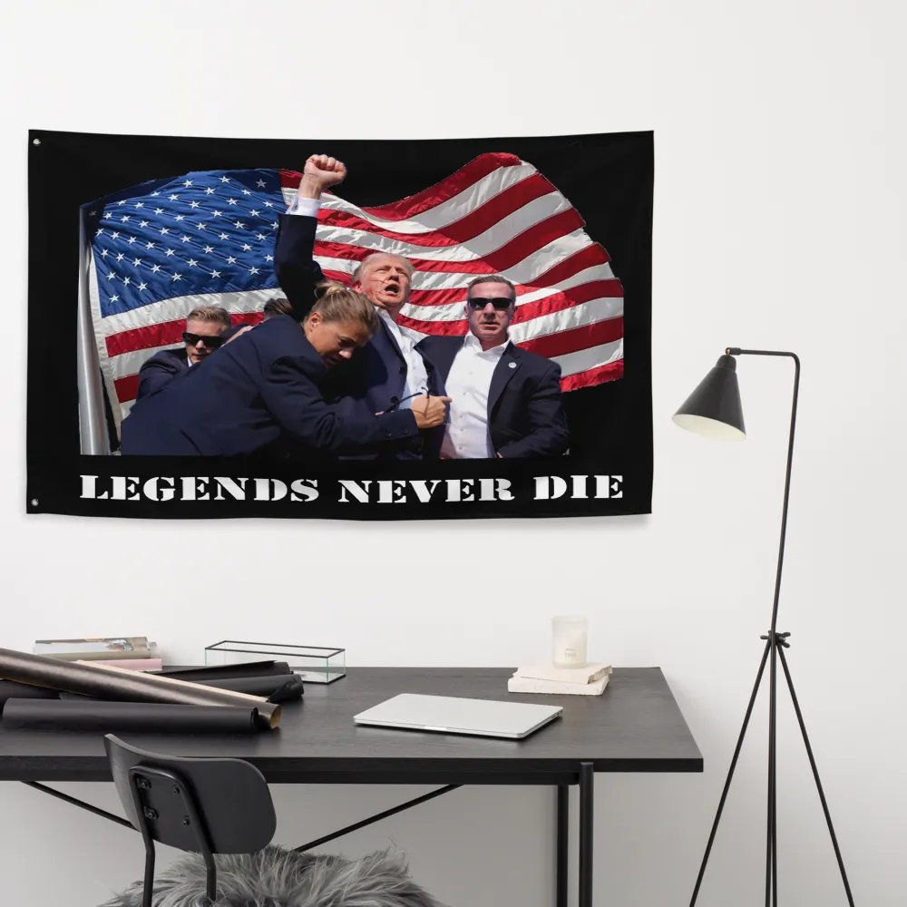 Trump 2024 Legends Never Die Flag product image (9)