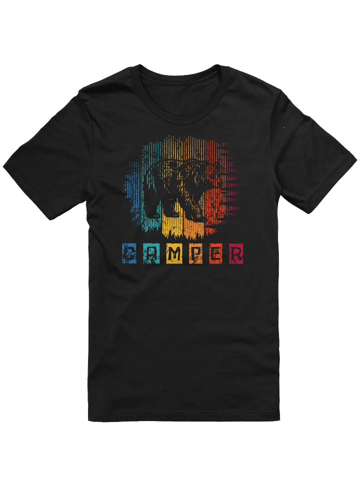 Retro Grunge Bear Camper T-Shirt – Wilderness Camping Tee for Outdoor Enthusiasts product image (7)