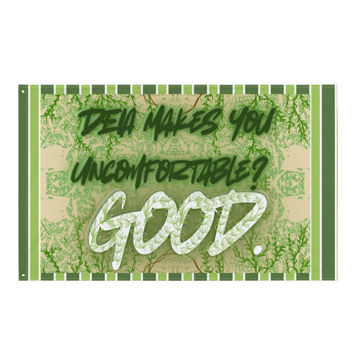 Hands Off DEIA, Makes you uncomfortable, Protest Flag product image (1)