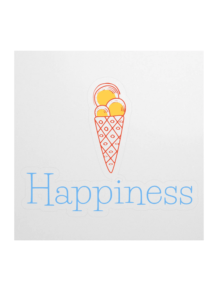 Happiness Scoops Kiss Cut Sticker product image (1)