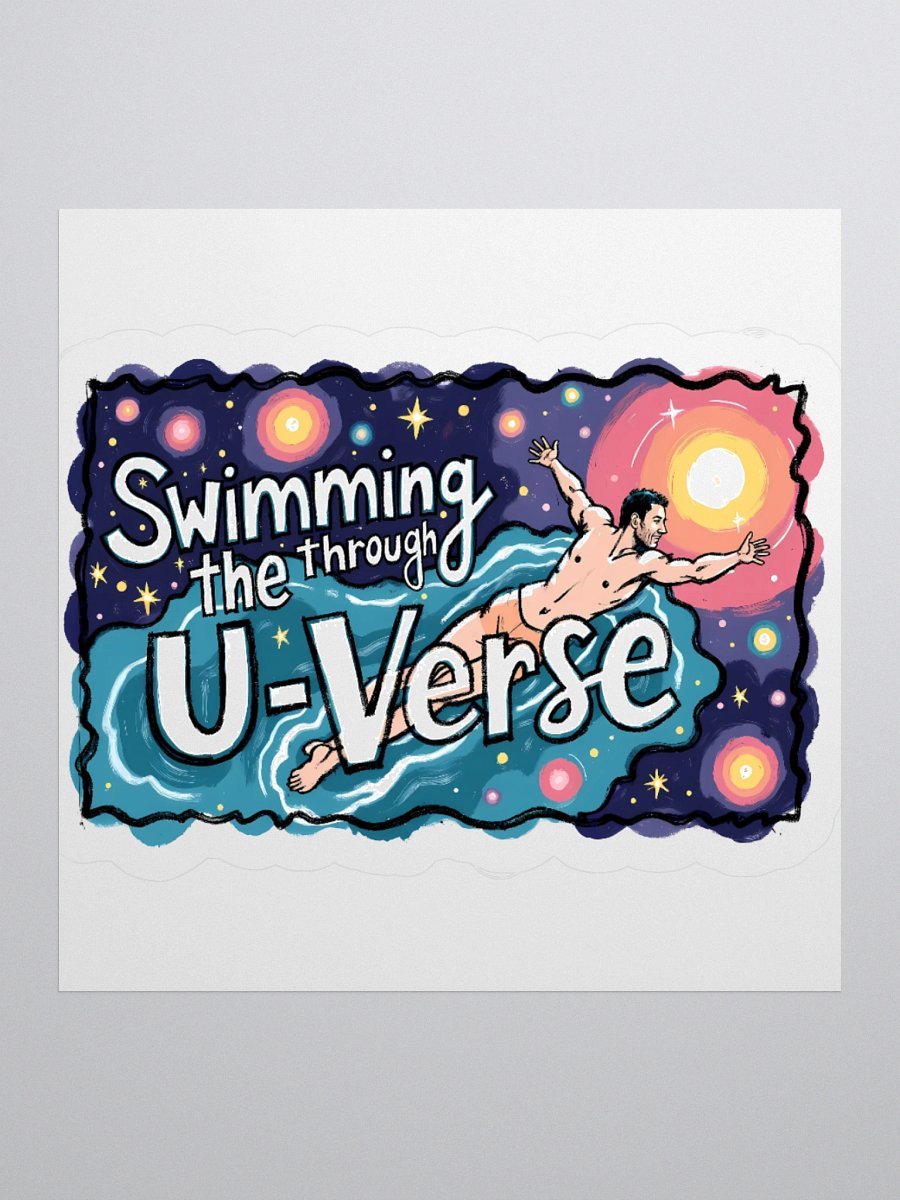 Stellar Journey: Swimming the U-Verse Sticker product image (1)