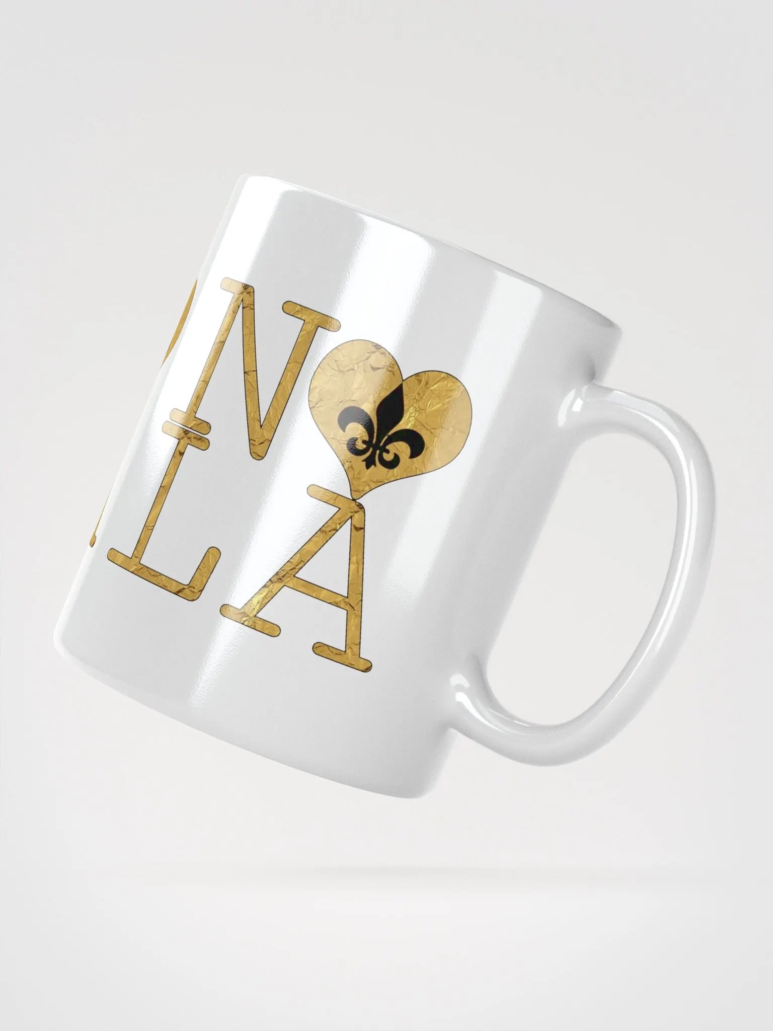 I LOVE NOLA **BIGSHOT MUG** (GOLD WRAP FULL OUTLINE) product image (6)