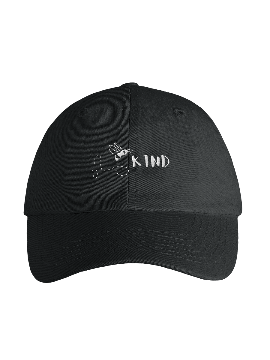 Youth “Bee Kind” Cap | Adjustable Black Cotton Twill Hat product image (1)