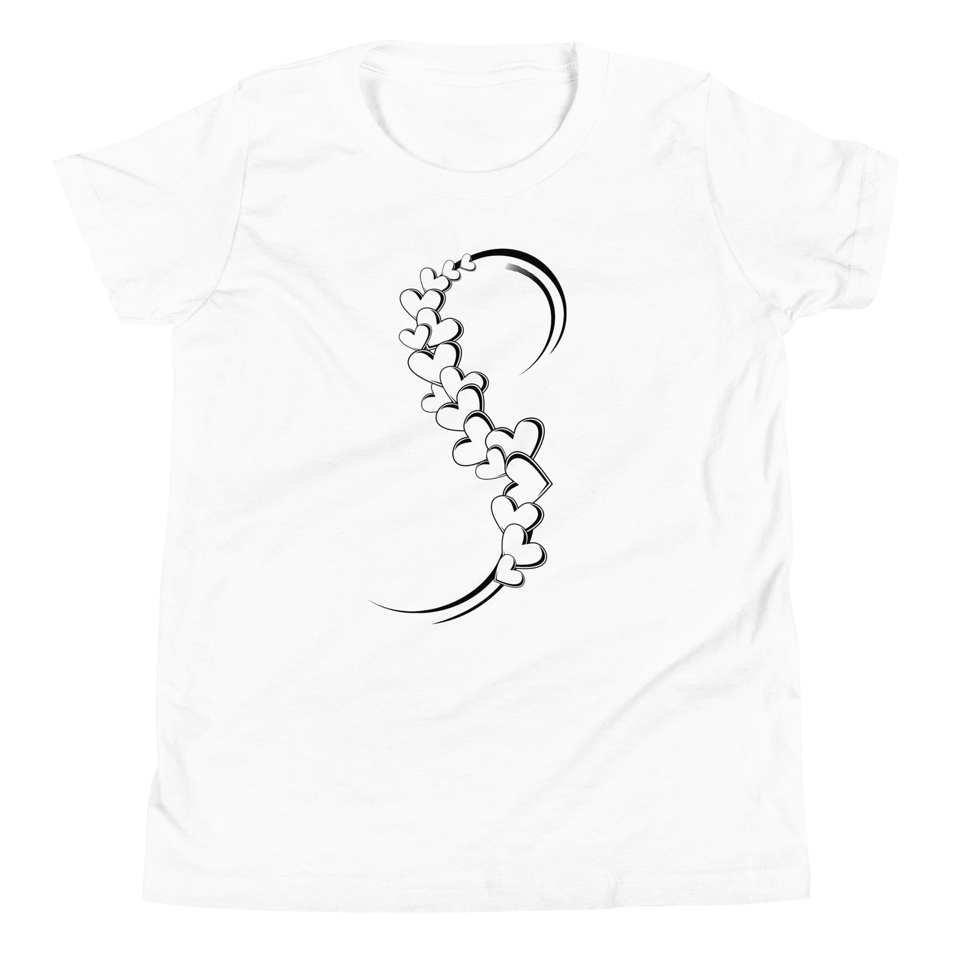 Flowing Heart Curve Design T-Shirt product image (1)