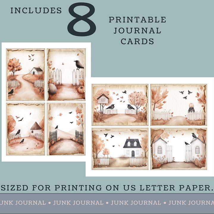 Autumn Crows - Printable Journal Cards V4 product image (2)