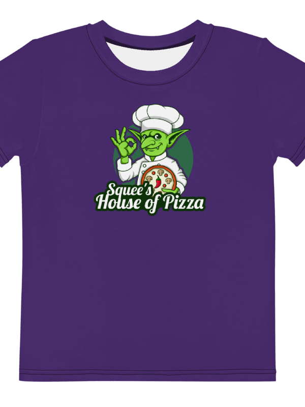 Squee’s House of Pizza Kids Crew Neck T-Shirt (Purple) product image (1)