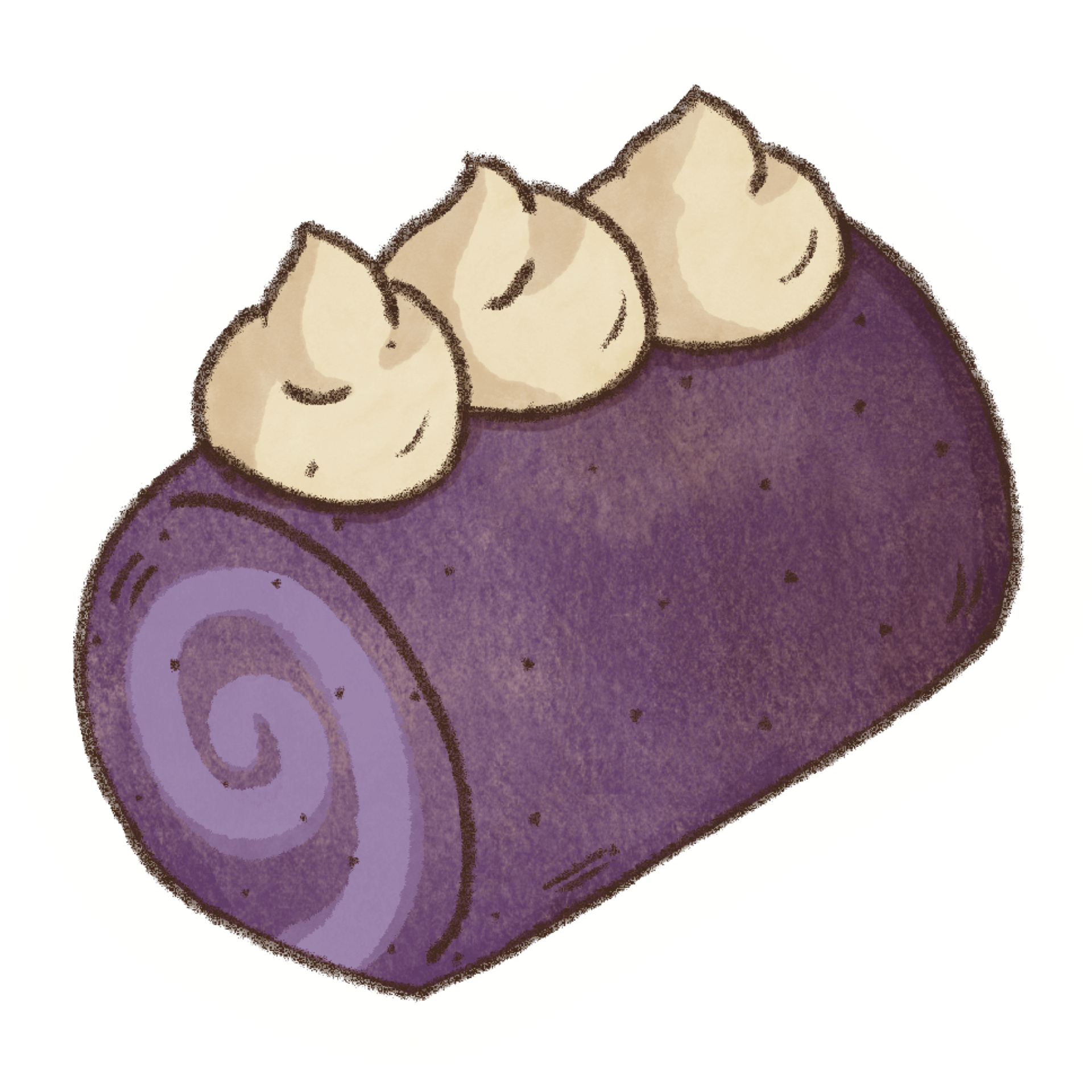Ube Cake Roll Waterproof Vinyl Sticker product image (2)