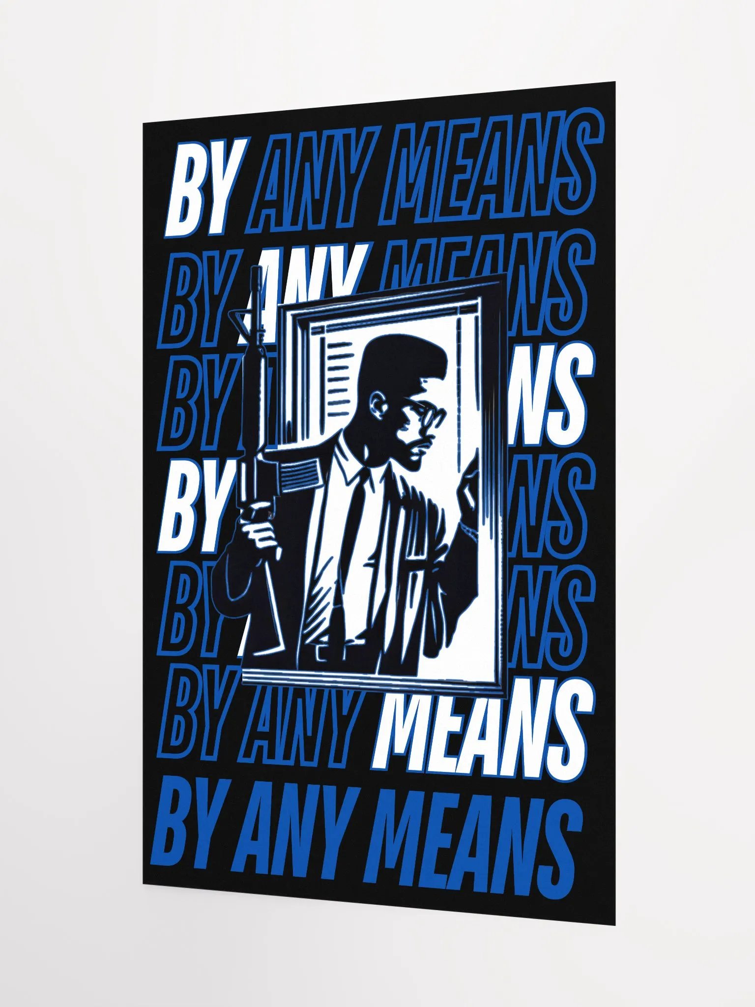 MALCOLM X BY ANY MEANS POSTER (BLUE) product image (8)