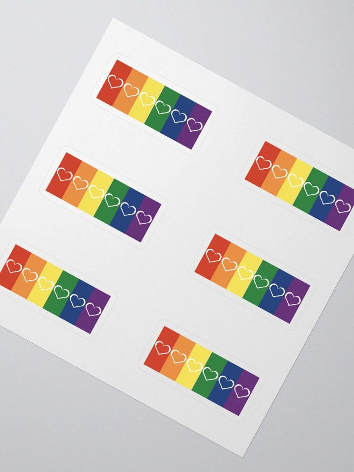 Mini Rainbow Pride with Heart Stickers product image (2)