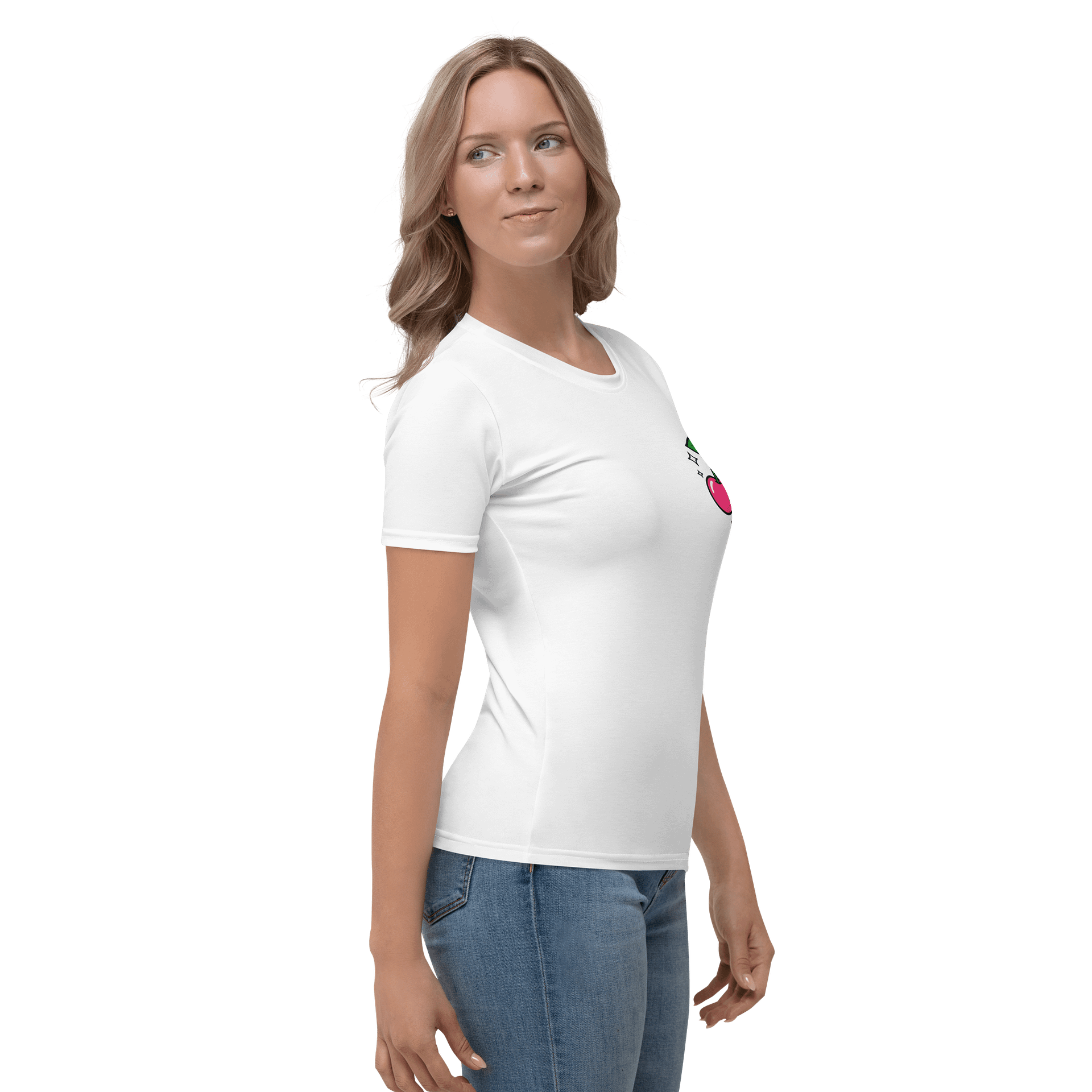 Club Cherry Ladies White Tee product image (4)
