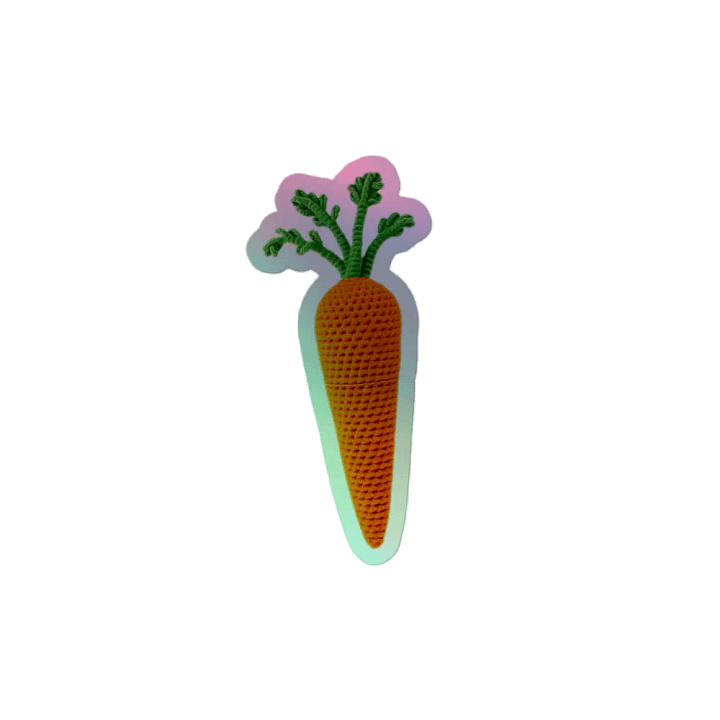 CozyAvocado Kiss-Cut Holographic Sticker Sheet Carrot #1 product image (2)