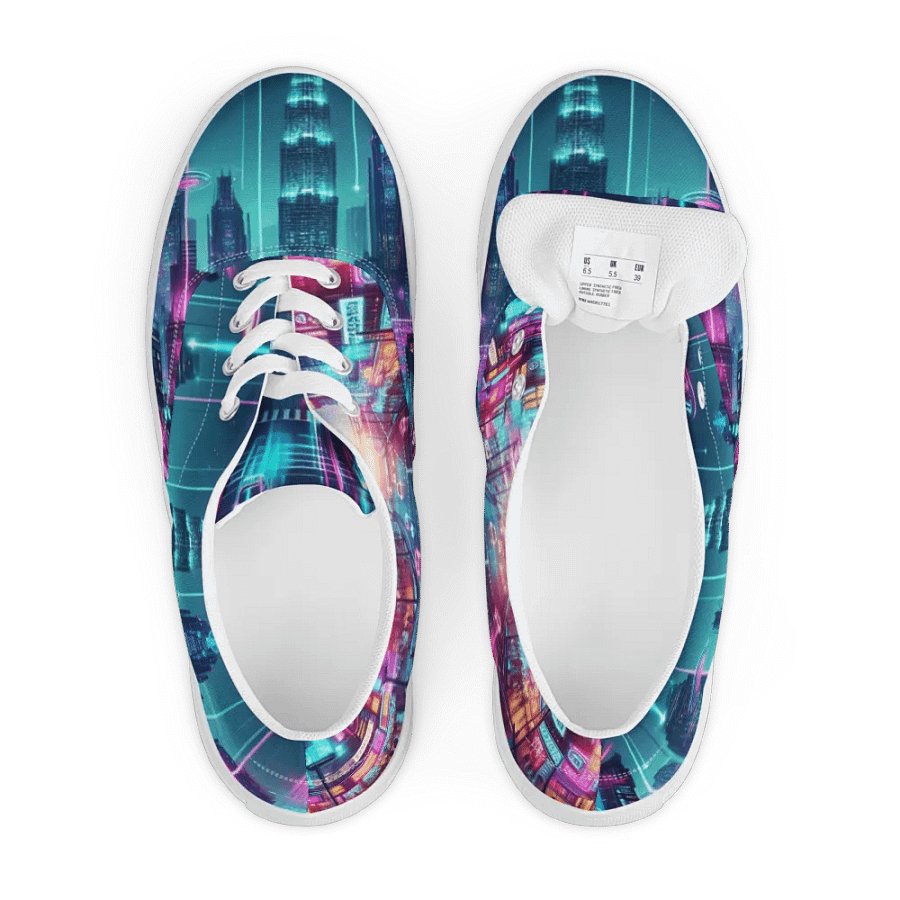 Neon City Lace-Up Canvas Shoes | AI Design product image (8)