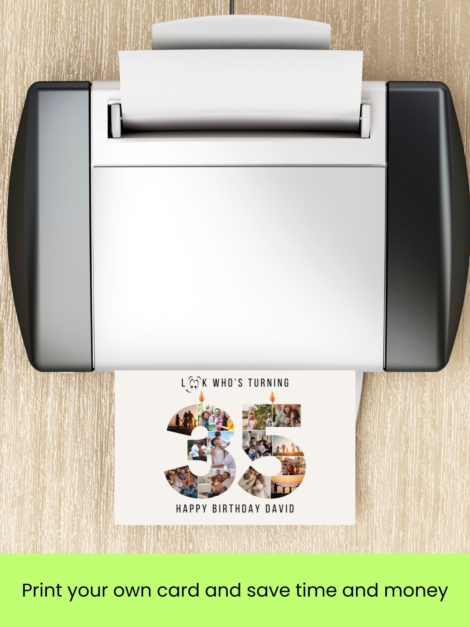 35th Birthday Number Photo Card Canva Template product image (8)