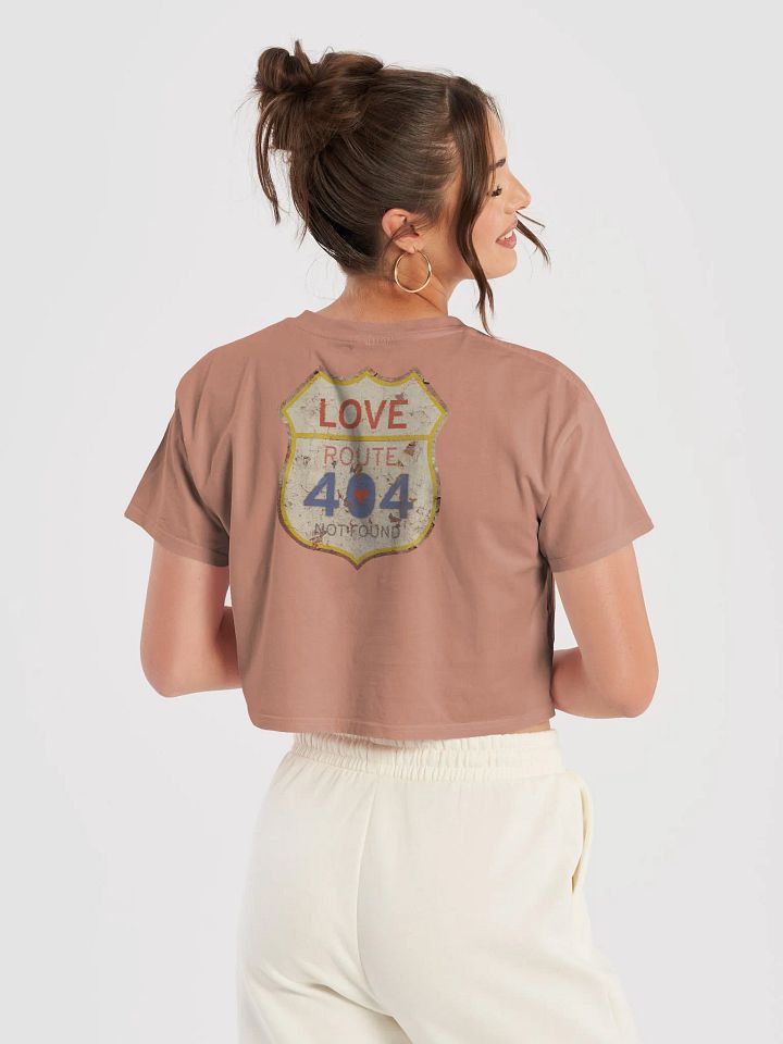 Love Route 404 Not Found Vintage Style (Back Side) Women's Premium Crop Top product image (9)