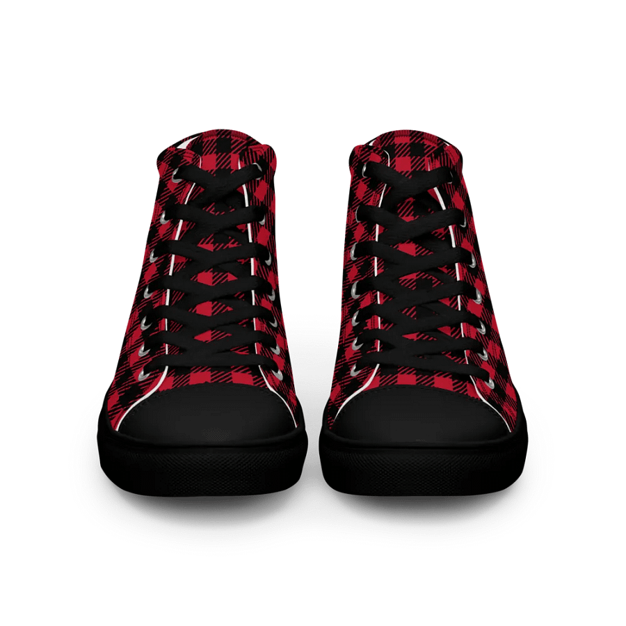 Buffalo Plaid Men's High Top Canvas Shoes product image (3)