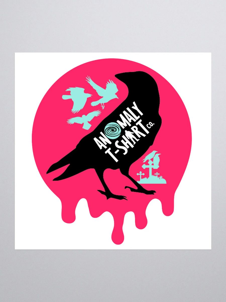 Blood Moon Raven Kiss Cut Stickers product image (2)