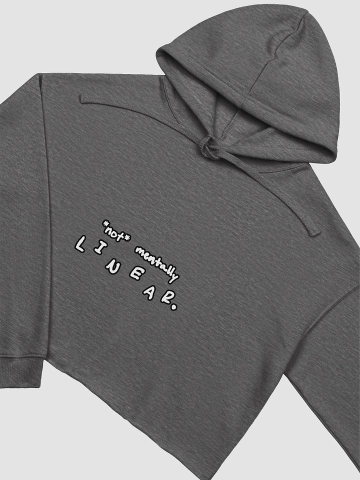 *not* mentally linear (lined design) fleece cropped hoodie product image (9)