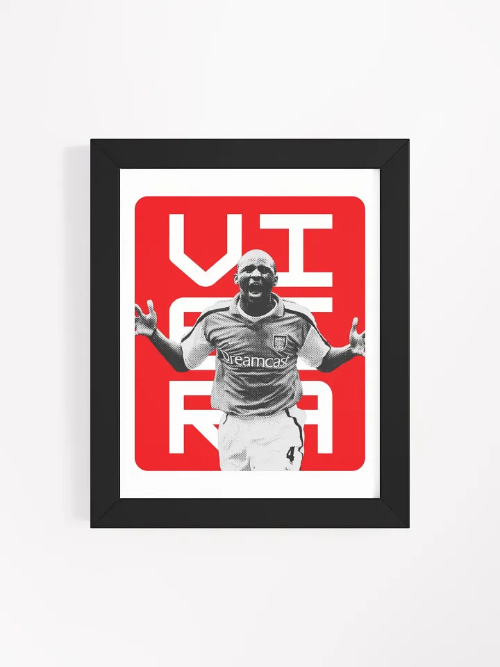 Patrick Vieira BW Arsenal Name Art Framed Print product image (1)