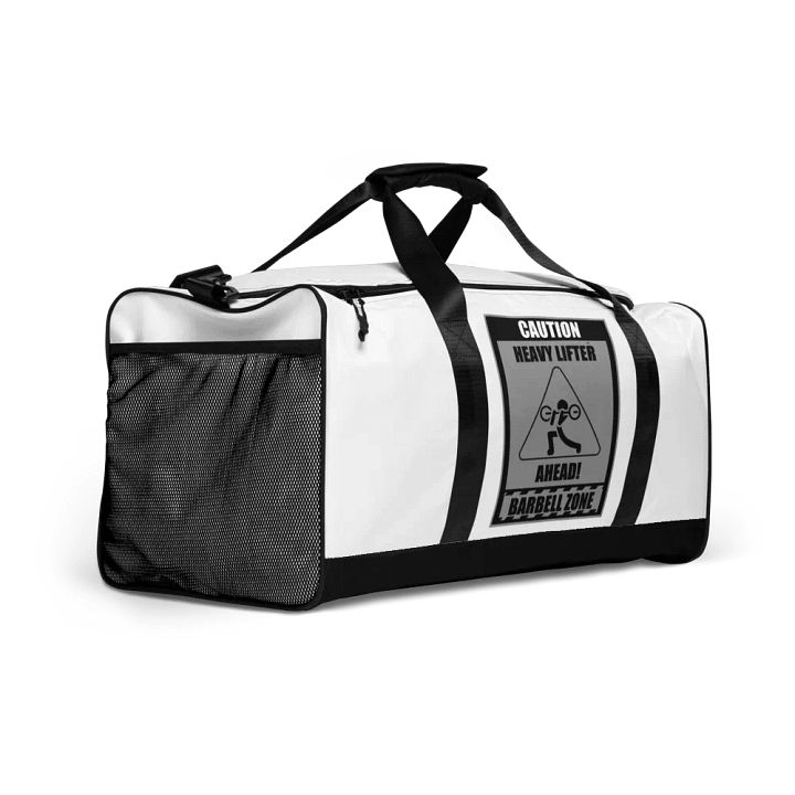 Caution Heavy Lifter Ahead-Barbell Zone Duffle Bag product image (2)