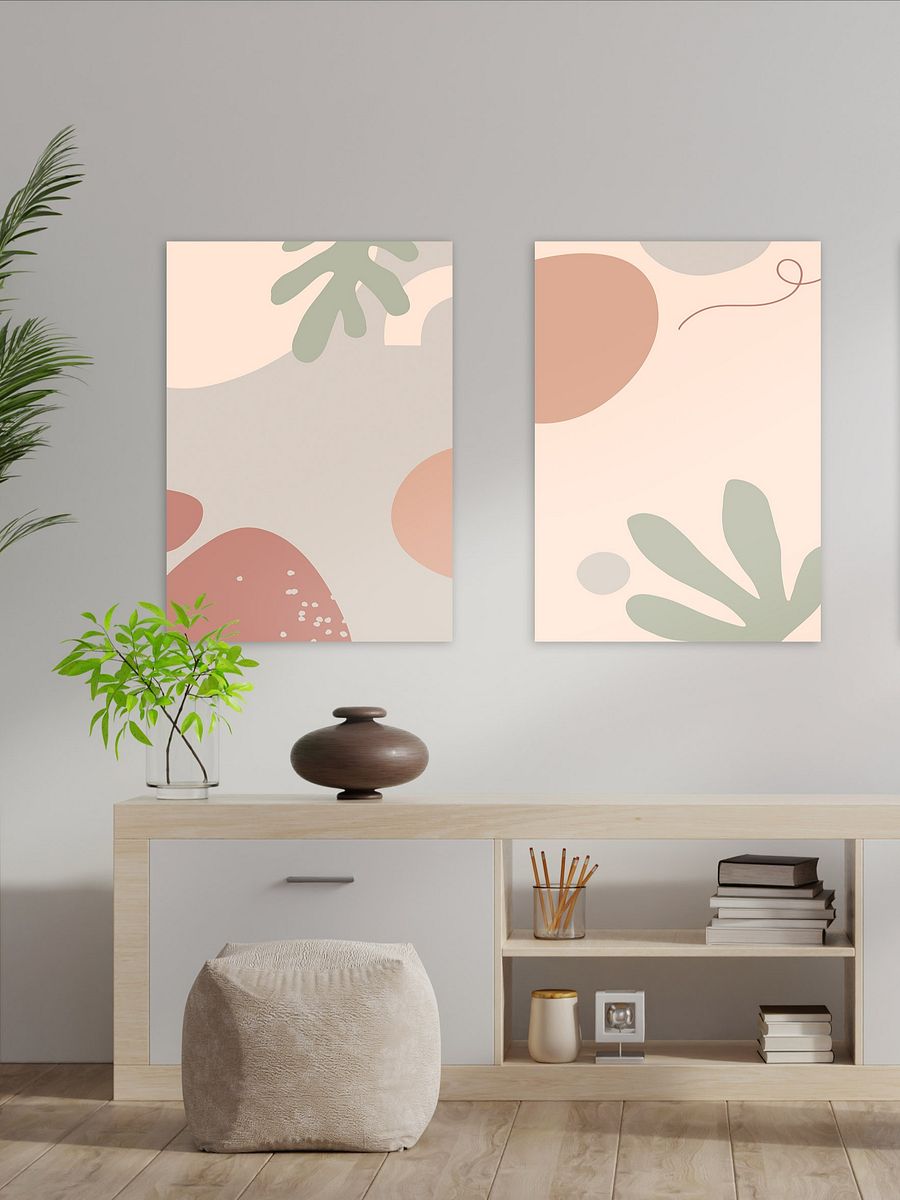 Boho abstract wall art — boho wall decor, aesthetic poster product image (2)