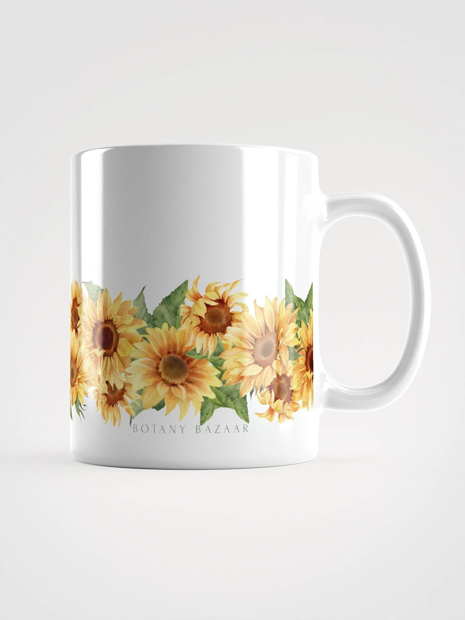 Sunflower All Around White Ceramic Mug product image (1)