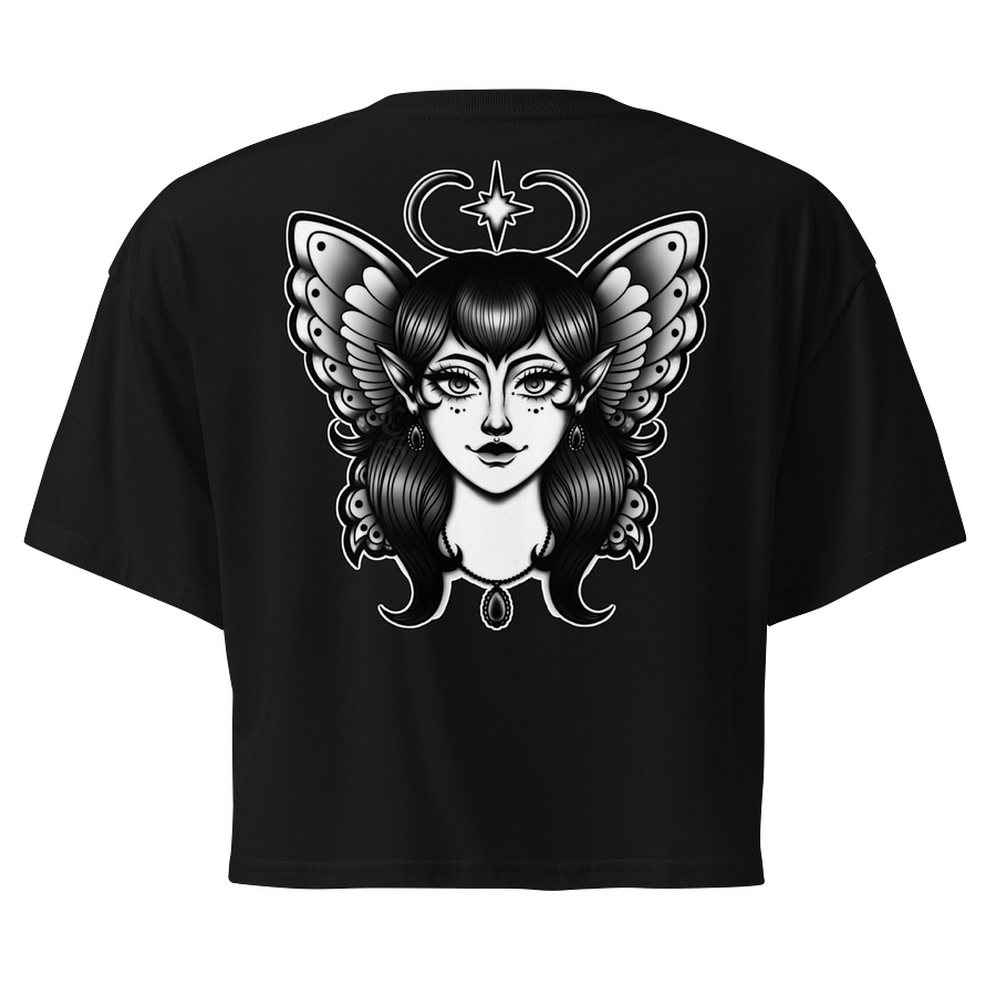 American Trad Fairy Cropped Tee (B&W) product image (1)