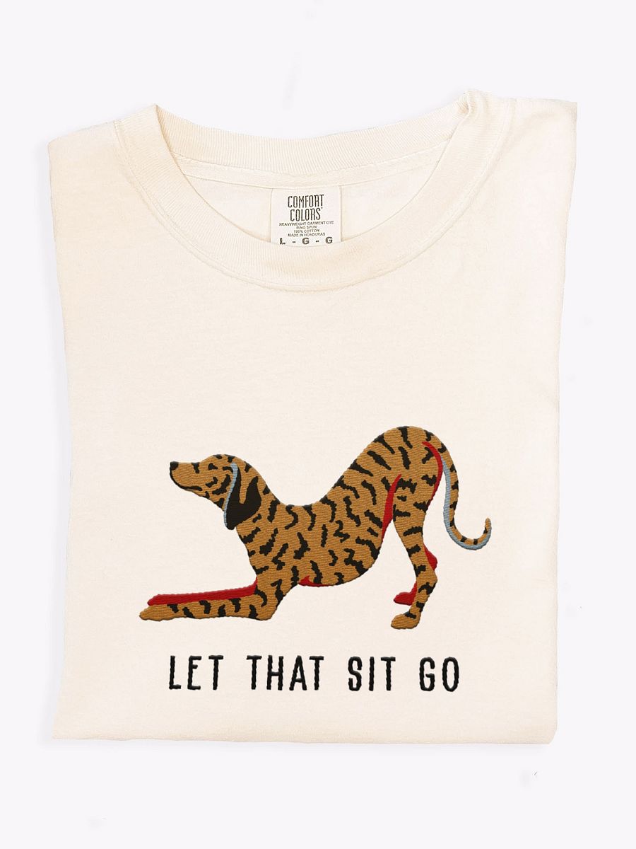 Let That Sit Go T-Shirt(Embroidered) of a Plott Hound product image (1)