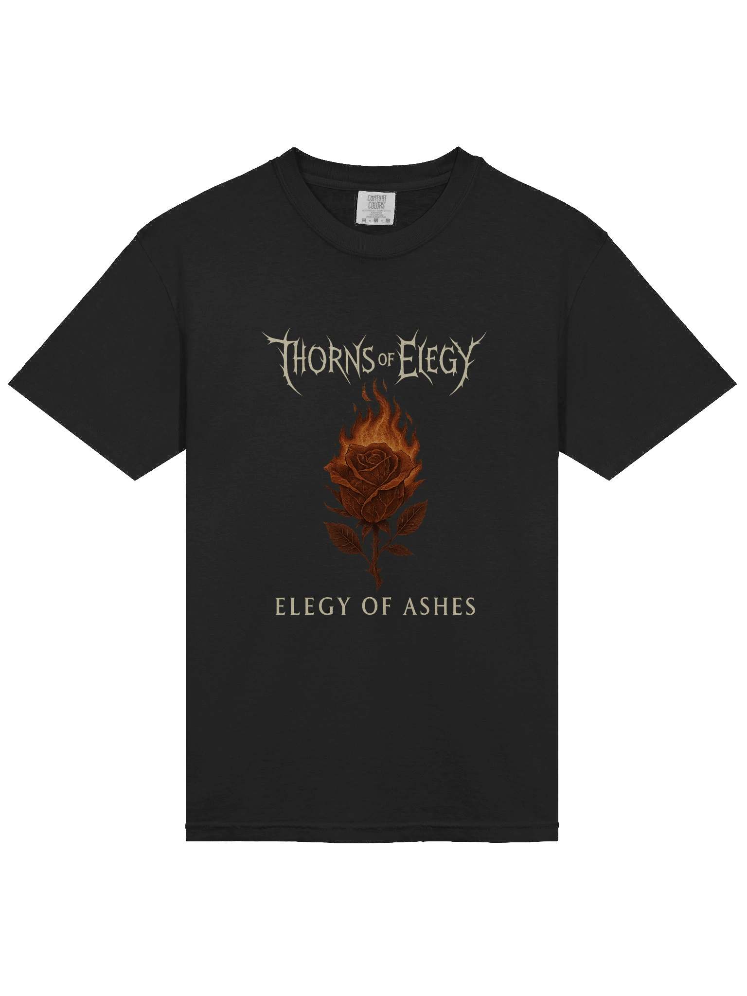Thorns of Elegy – Elegy of Ashes Burning Rose Tee product image (3)