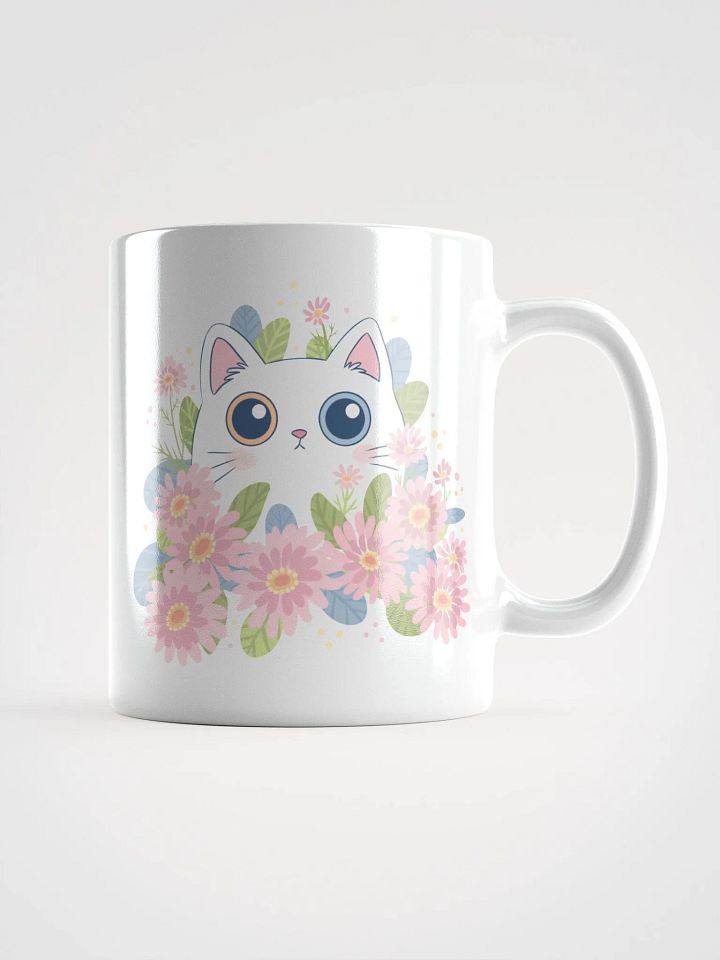 Whimsical Cat and Flowers Mug product image (1)