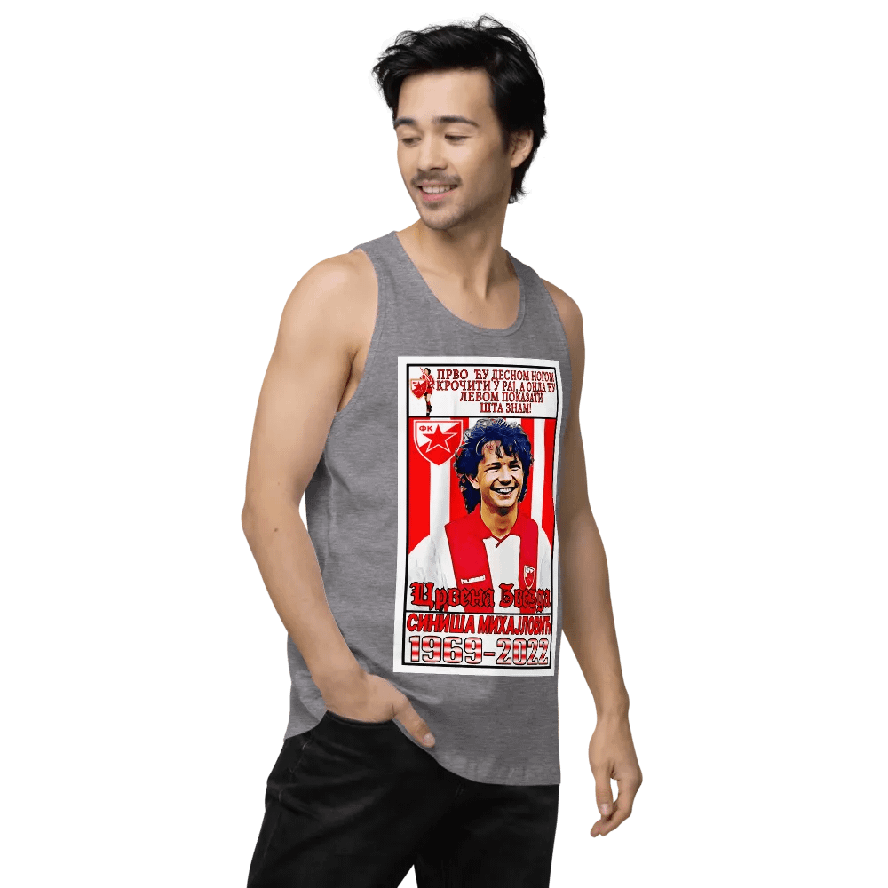 Siniša Mihajlović (FK Crvena Zvezda) #6 Cotton Heritage Men's Premium Tank Top product image (3)