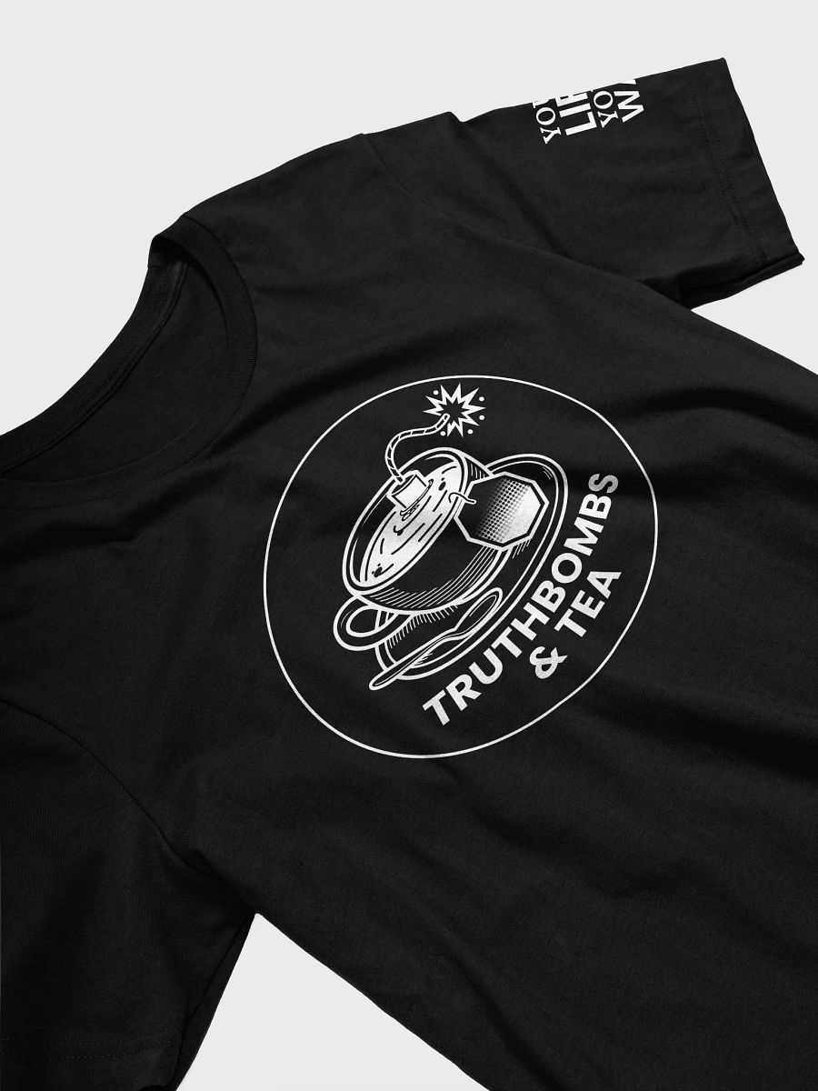 Unisex T-shirt White Print Truthbombs & Tea Official product image (3)