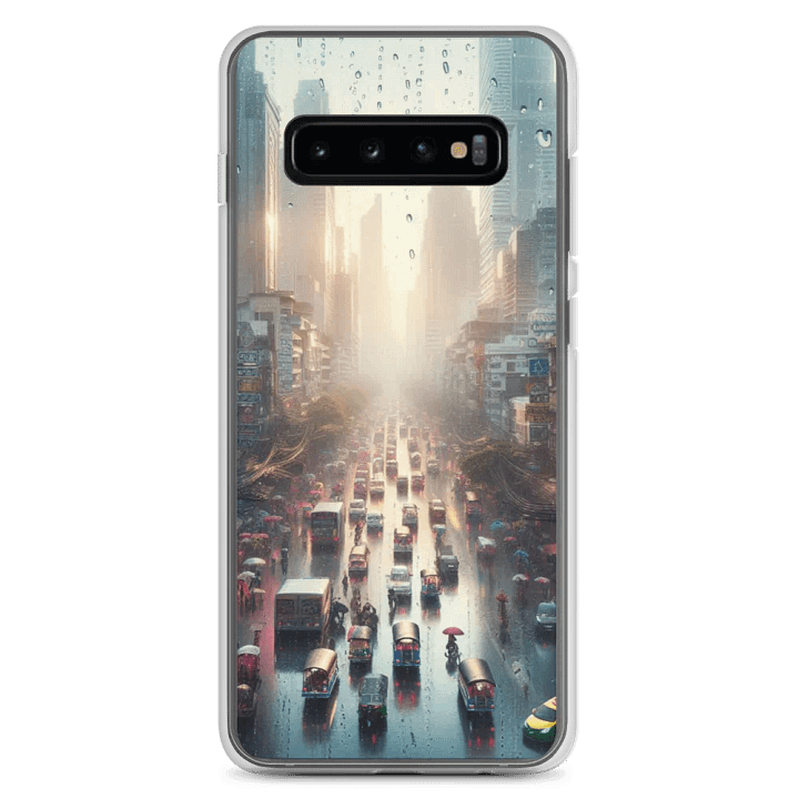 Rainy Cityscape Samsung® Clear Case | AI Design product image (7)