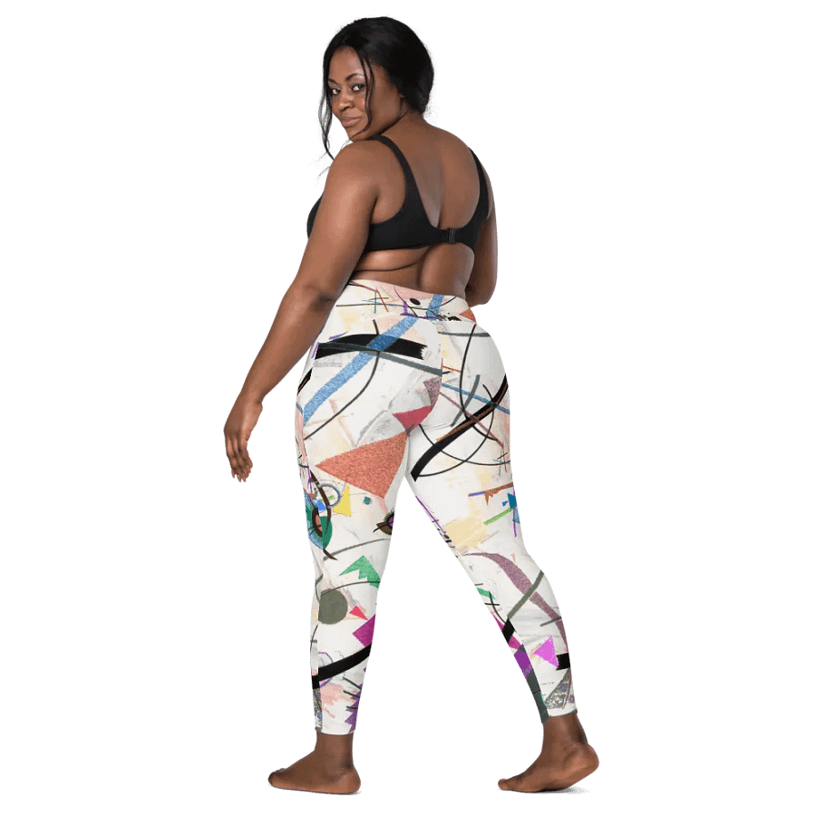 Abstract Lithographic Pattern Design Leggings with pockets - V2 product image (2)