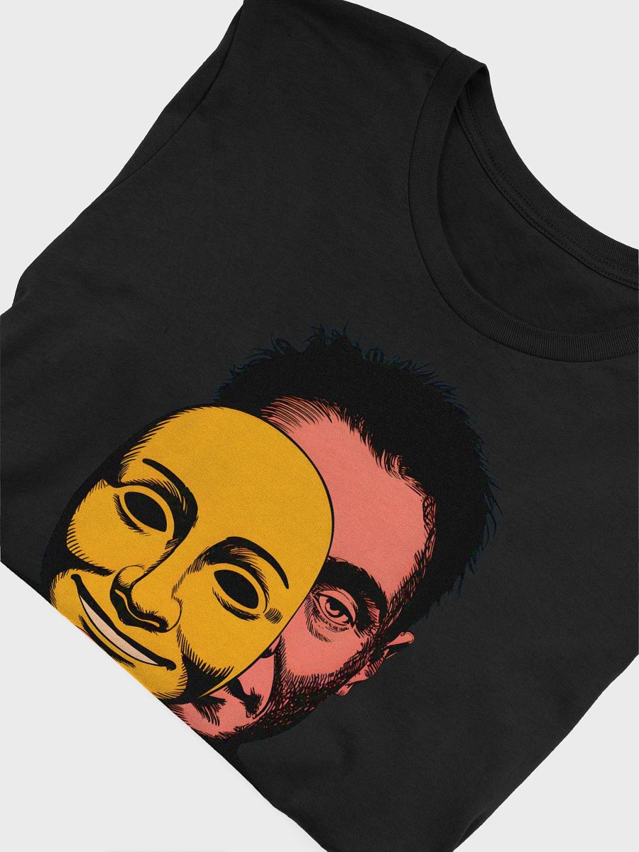 Smiling Mask Illustration T-Shirt | Mysterious Dark Aesthetic Design product image (5)