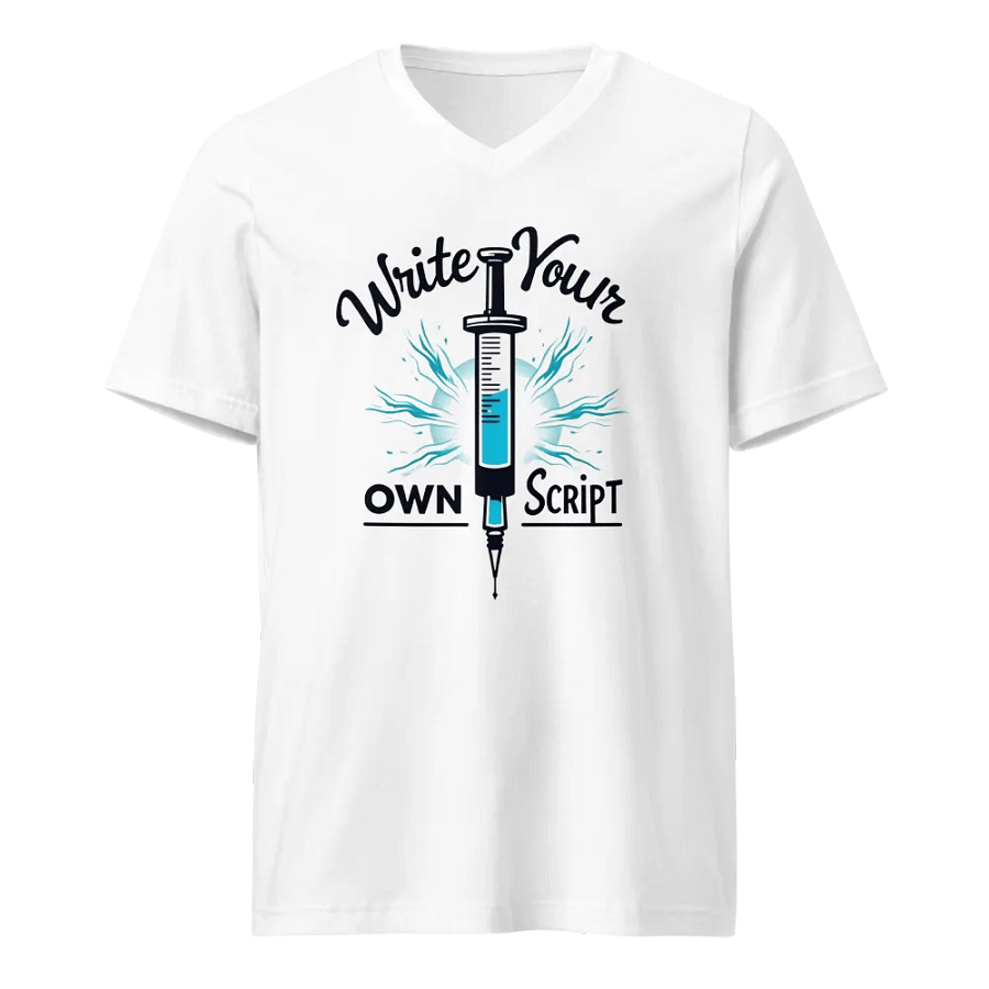 Syringe Script V-Neck Tee product image (1)