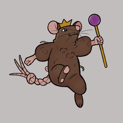 A sketch of my rat king oc.