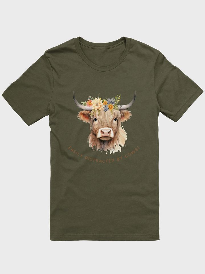Highland Cow Flower Crown T-Shirt product image (3)