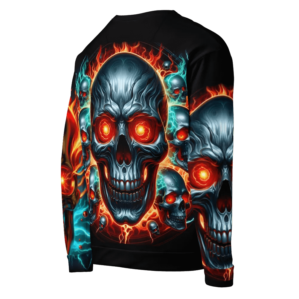 Inferno Skull All-Over Print - Unisex Sweatshirt #8 product image (5)