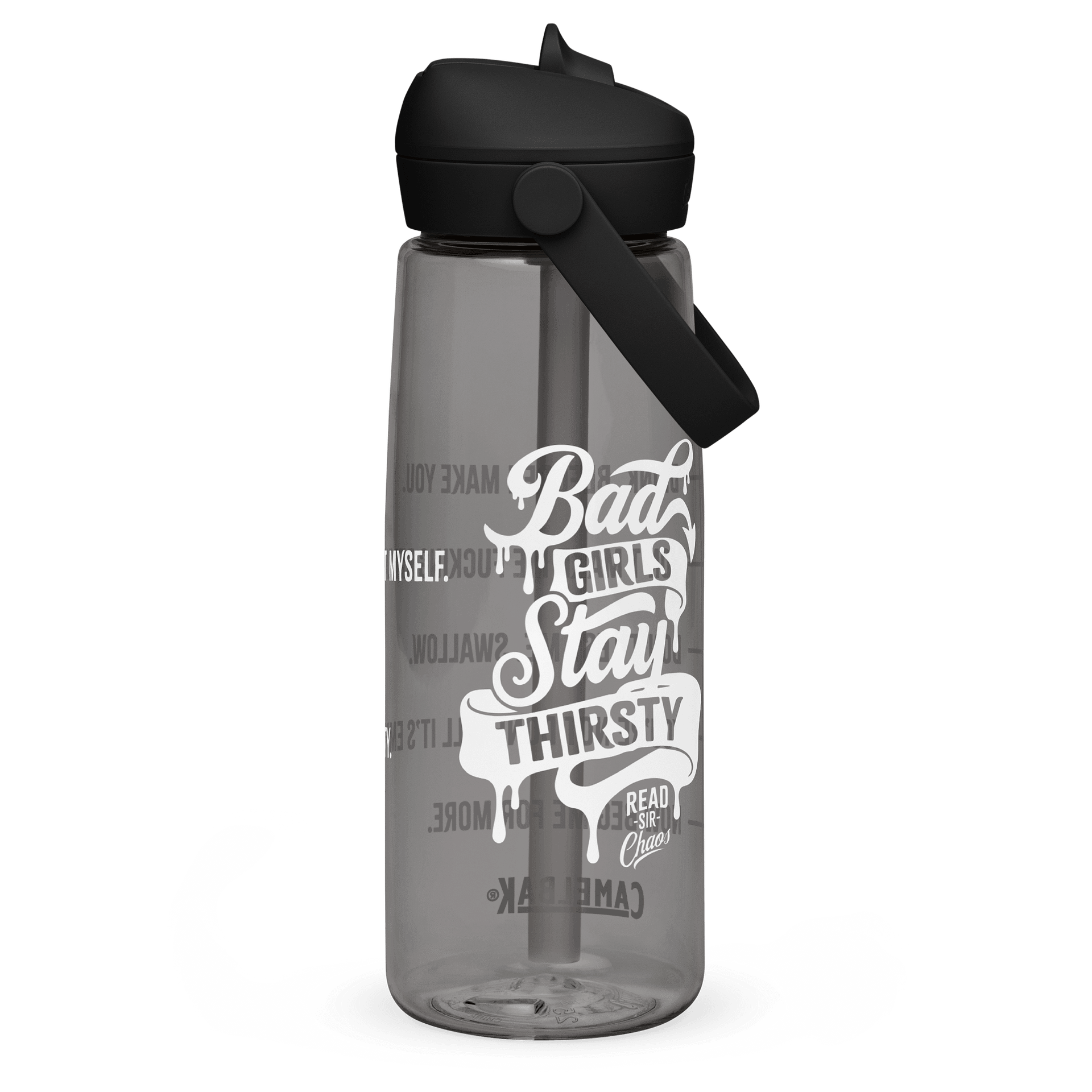 Bad Girls Stay Thirsty Flip Straw Bottle product image (2)