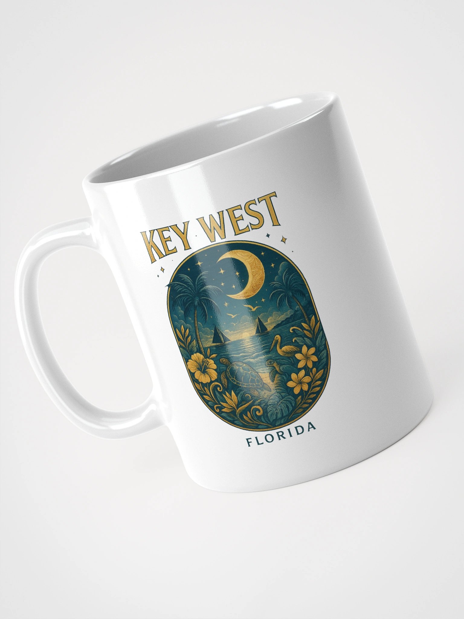 Key West Ceramic Mug with Moonlight Scene product image (4)