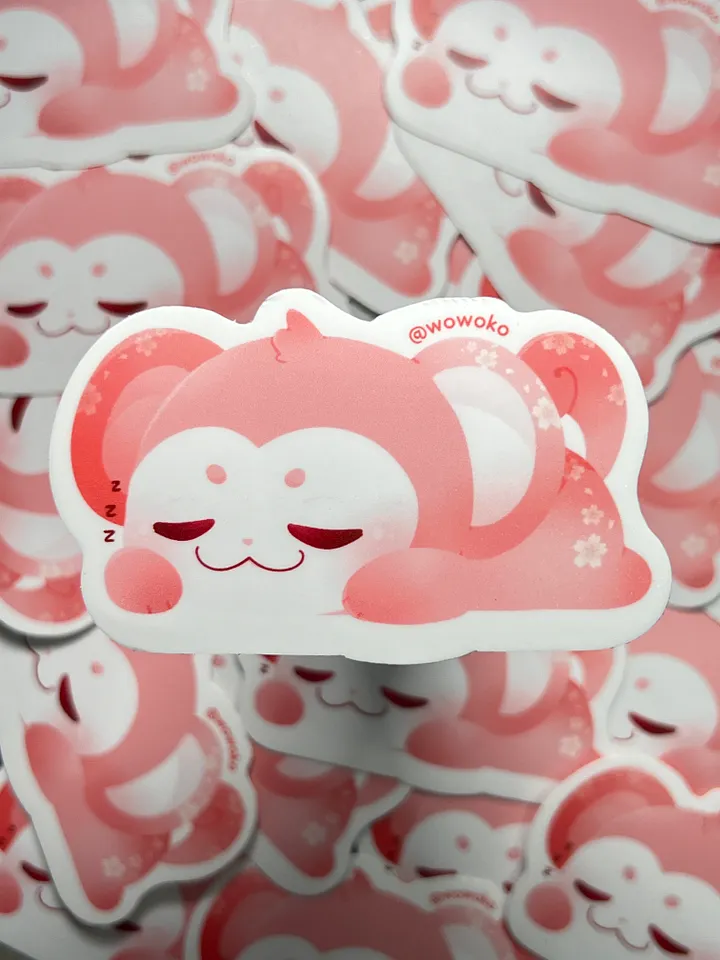 Sleepy Zodiac Animal - Monkey - Sticker product image (1)