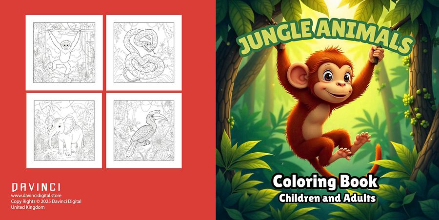 Jungle Animal Coloring Book for Kids product image (3)