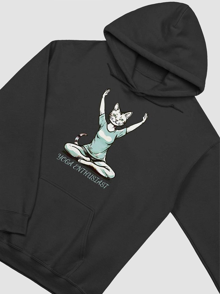 Funny Yoga Cat Gildan Hoodie for Yoga Enthusiasts - Cute Yoga Pose Cat Hoodie - Perfect Gift for Cat Lovers and Yoga Fans product image (2)