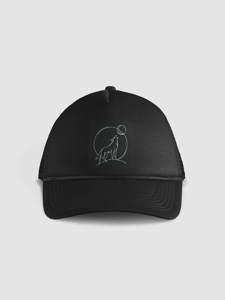 Cool Looking Wolf Howling At The Moon Trucker Hat product image (1)