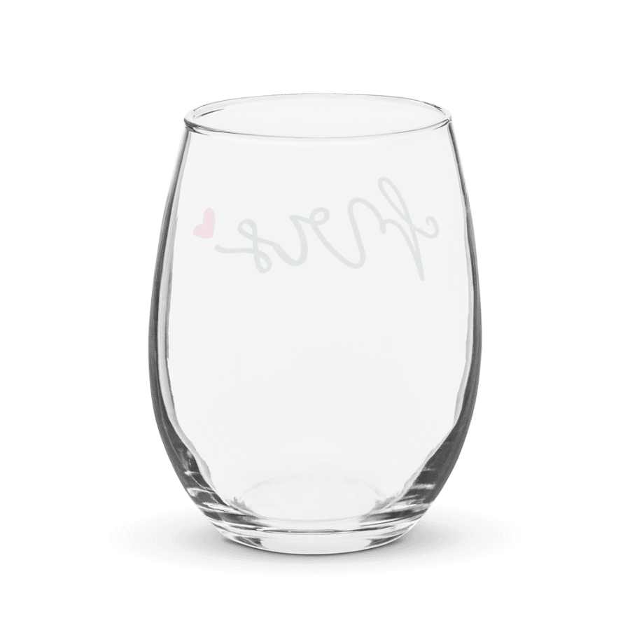 Mrs. Heart Stemless Wine Glass product image (2)